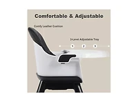 Kinder King Baby 7-in-1 Convertible High Chair with Removable Tray and 5-Point Harness