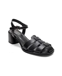 Forever & Always Shoes Devora Leather Block Heel Sandal