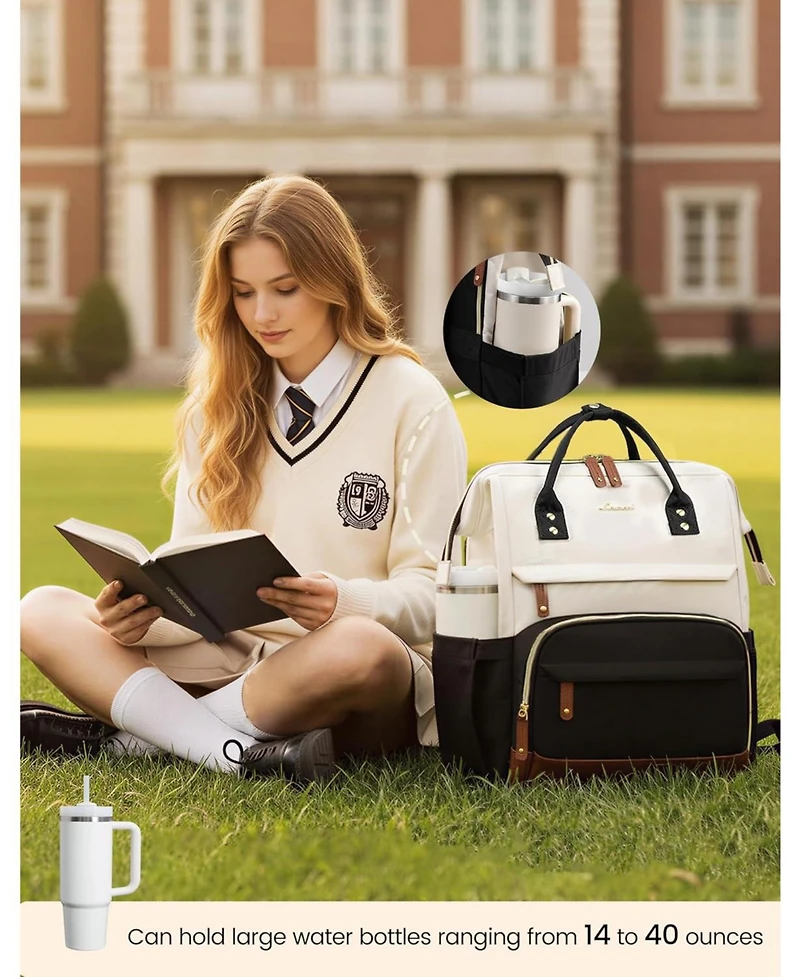 Lovevook Laptop Backpack for Women, 15.6 Inch Work Business Backpacks Purse With Large Capacity