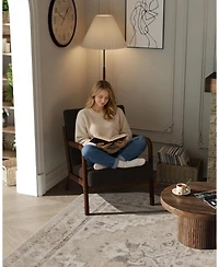 gaomon Modern Sherpa Accent Chair, Ergonomic Lounge Armchair for Living Room, Bedroom, Office