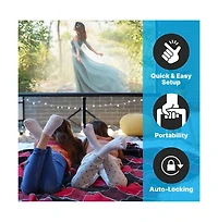 Pyle Universal 60-Inch Tripod Screen - Floor Standing Portable Fold-Out Roll-Up Tripod Manual Projector Screen