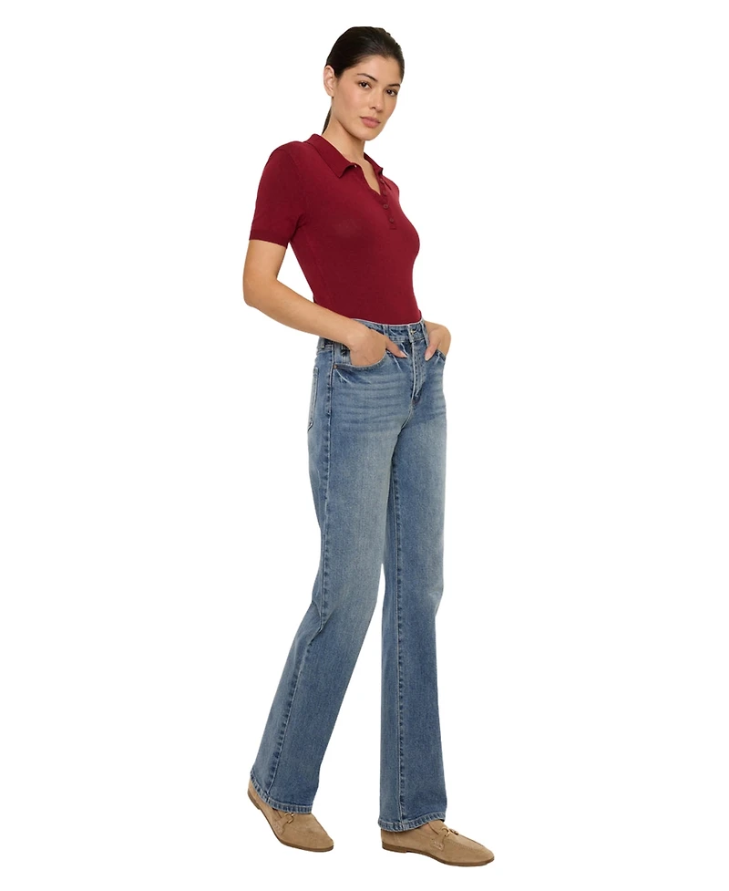 KanCan Women's Ophelia High Rise True Straight Jeans