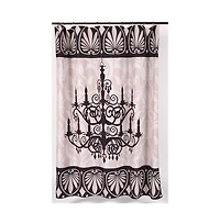 Carnation Home Fashions "Luminere" Heavier Weight Fabric shower curtain