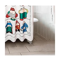 Carnation Home Fashions "Bottoms" Up Fabric Shower Curtain