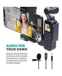Movo DM1P Omnidirectional Lavalier Microphone Compatible with The Dji Osmo Pocket