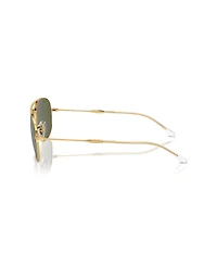 Ray-Ban Unisex Polarized Bain Bridge Pilot Sunglasses, RB3735