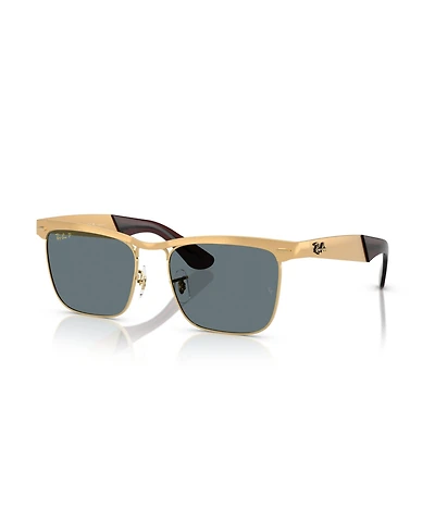 Ray-Ban Unisex Polarized Wayfarer Deluxe Square Sunglasses, RB3875
