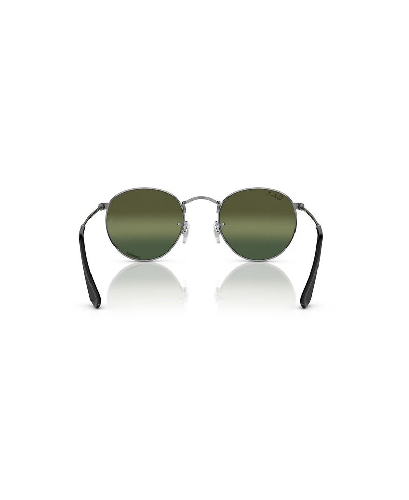 Ray-Ban Men's Polarized Round Metal Polarized Lenses Sunglasses, RB3447