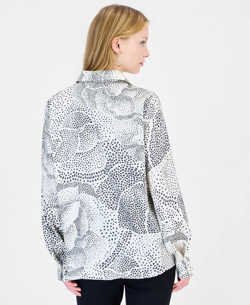 Emme Marella Women's Emmspiga Long-Sleeve Oversized Print Blouse