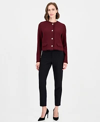 Emme Marella Women's Emmfilm Textured Stretch-Knit Fringe-Trim Jacket