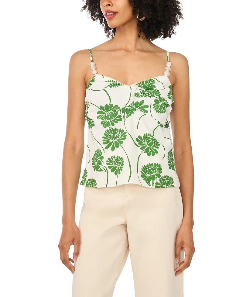 1.state Women's Beaded Strap Sweetheart Neck Tank Top