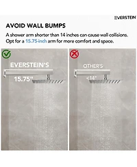 Everstrein 10" Rain Shower Head High Pressure Wall Mount Shower System Bathroom Shower Faucet Set
