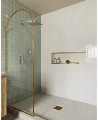 Everstrein High-Pressure Rain Shower System, Faucet Set 10" Rainfall Head with 3-Function Handheld Spray Brushed Nickel