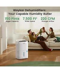 Waykar 150 Pint Dehumidifier for Home Basement