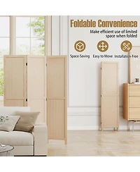 sumyeg 3-Panel Folding Room Divider for Home Office Bedroom or Restaurant Use
