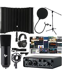 LyxJam 2x2 Usb Audio Interface with Asio Driver, Creative Studio Software Bundle & Accessories