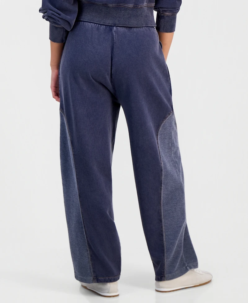 And Now This Petite French Terry Barrel-Leg Pants, Macy's Exclusive