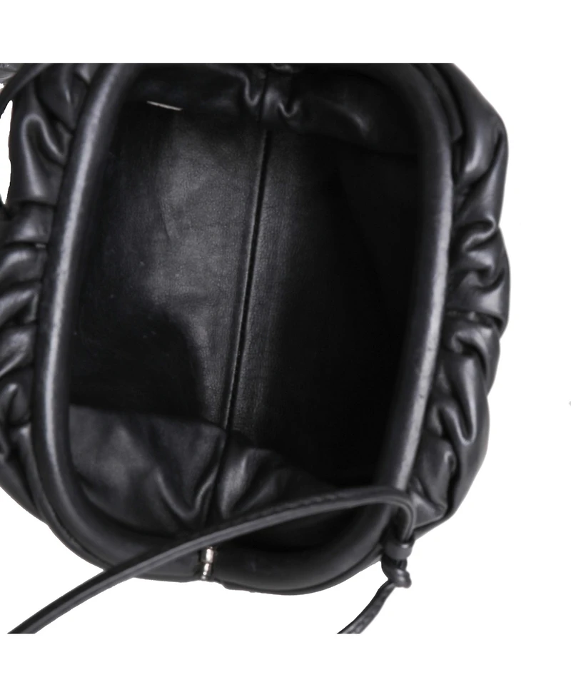 Pre-Owned Bottega Veneta Black Calfskin Mini Pouch Bag