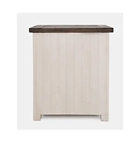 Jofran Madison County Rustic Solid Wood Farmhouse Usb Charging Nightstand