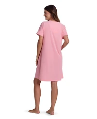 Miss Elaine Women's Short-Sleeve Solid Short Grip Robe