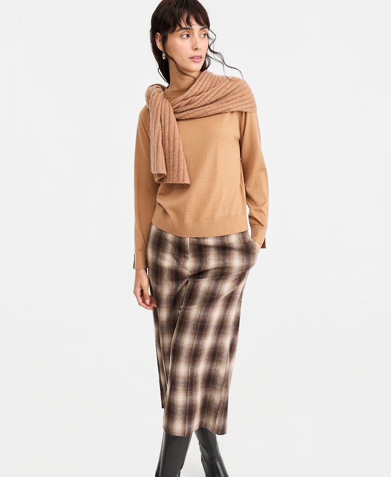 Emme Marella Women's Crewneck Raglan-Sleeve Wool Sweater