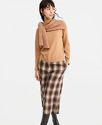 Emme Marella Women's Crewneck Raglan-Sleeve Wool Sweater