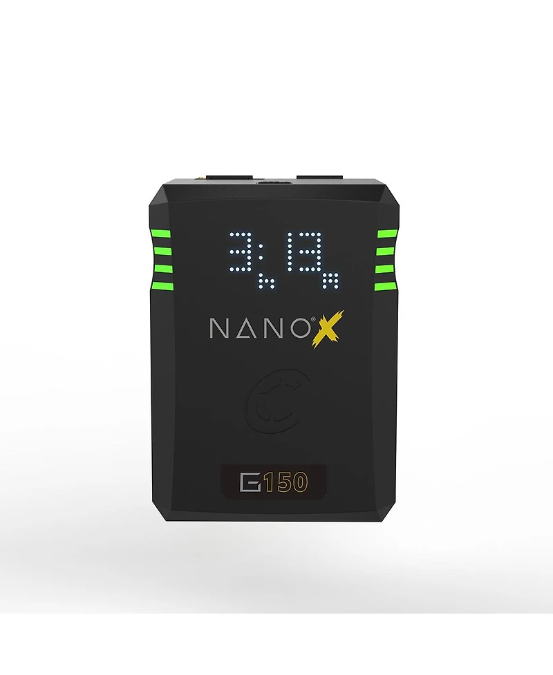 Core Swx Nanox Micro 150 150Wh 14.8V Gold Mount Smart Battery, 2-Pack, Bundle with Gpm-X2A Super Compact 3-Stud Gold-Mount Fast Charger