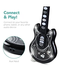 Best Choice Products 19in Kids Flash Guitar, Pretend Play Musical Instrument Toy for Toddlers w/ Mic