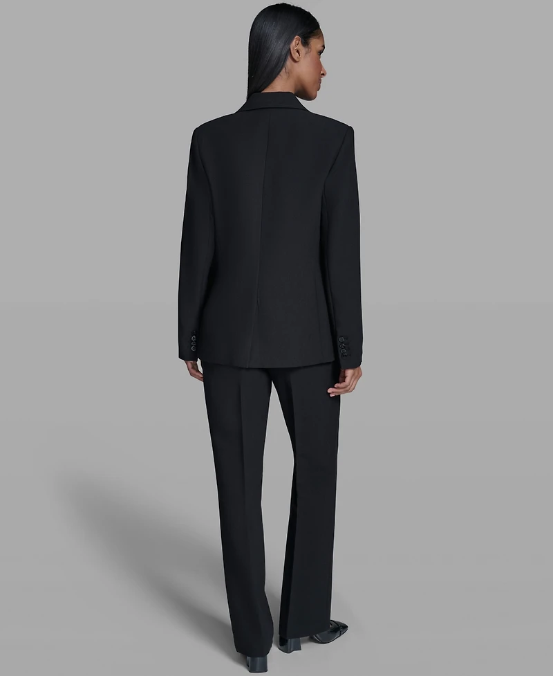 Karl Lagerfeld Women's Notched Lapel One Button Blazer