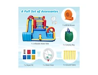 Slickblue Inflatable Water Slide Bounce House 7-in-1 with 680W Blower
