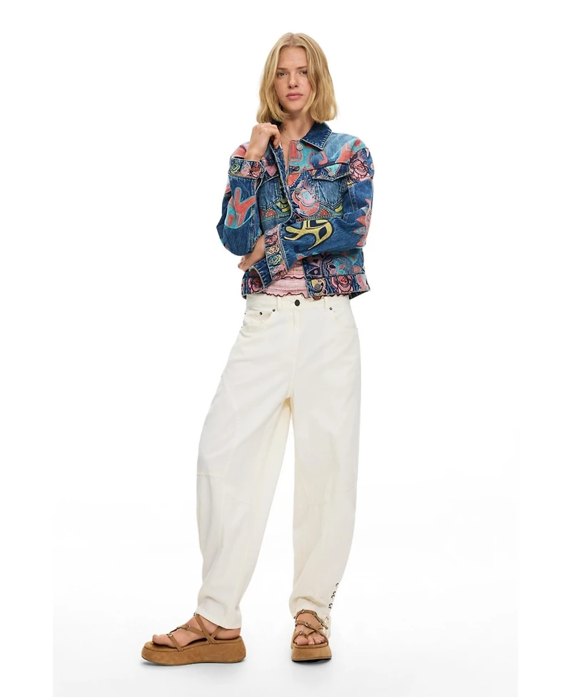 Desigual Women's Printed Jacket 100% Cotton