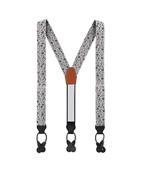 Trafalgar Men's Batter Up Novelty Baseball Silk Button End Suspenders