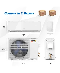Costway 24000 Btu Wifi Enabled Mini Split Air Conditioner and Heater with Heat Pump