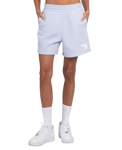 Starter Women's Pastel Blue New York Giants Travel Pastels Fleece Shorts