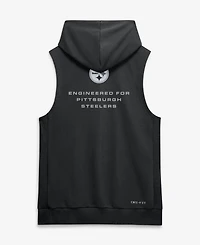 Nike Men's Black Pittsburgh Steelers Sideline Standard Issue Dri-fit Sleeveless Hoodie
