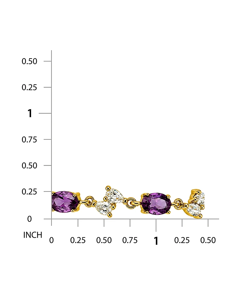 Macy's Pear, Oval Amethyst Cubic Zirconia Bracelet