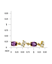 Macy's Pear, Oval Amethyst Cubic Zirconia Bracelet