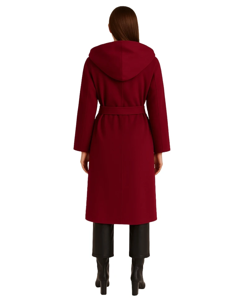 1982 Women's Cashmere Hooded Long Coat
