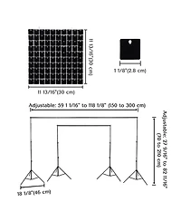 Yescom Instahibit 10x7 FeeT Shimmer Wall Backdrop with Stand 72 Pieces Panels Decor for Wedding Party