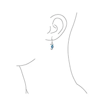 Bling Jewelry Created Opal Dangle Seahorse Earrings Fish Wire Sterling Silver