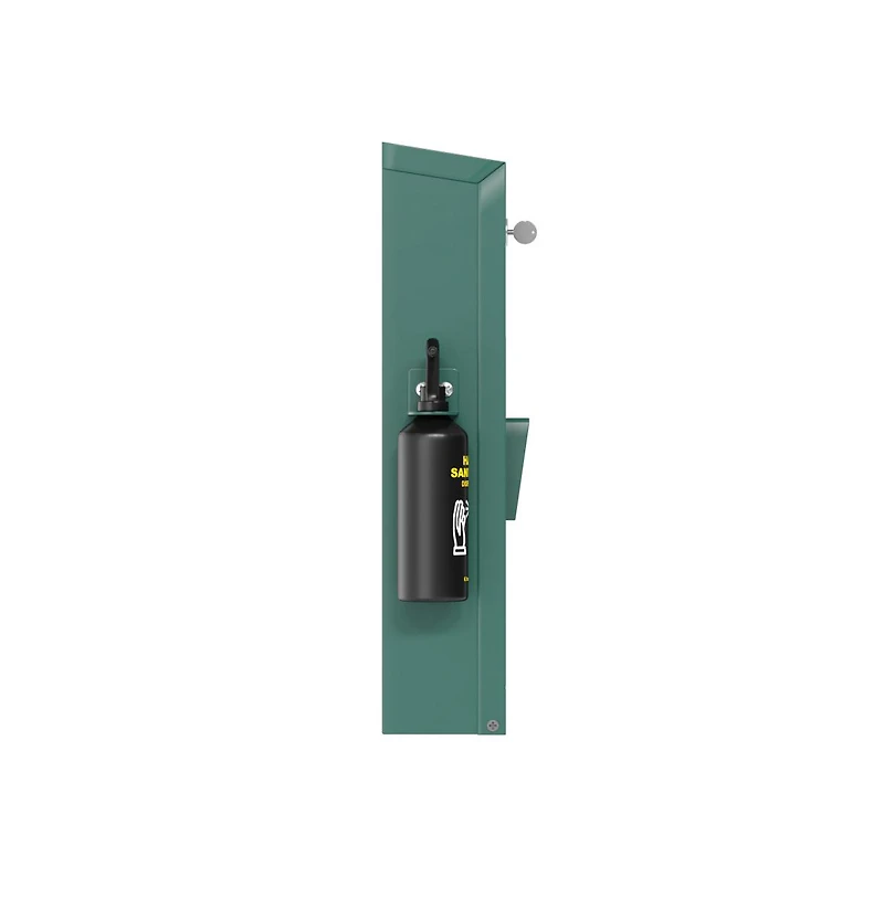 Emma+Oliver Kirk Locking Dog Waste Bag Dispenser With Glow In The Dark Sign, Hand Sanitizer Bottle And Rain Guard