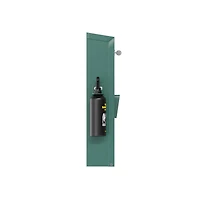 Emma+Oliver Kirk Locking Dog Waste Bag Dispenser With Glow In The Dark Sign, Hand Sanitizer Bottle And Rain Guard