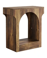 Slickblue 2-Tier Narrow Side Table with Convenient Storage Space