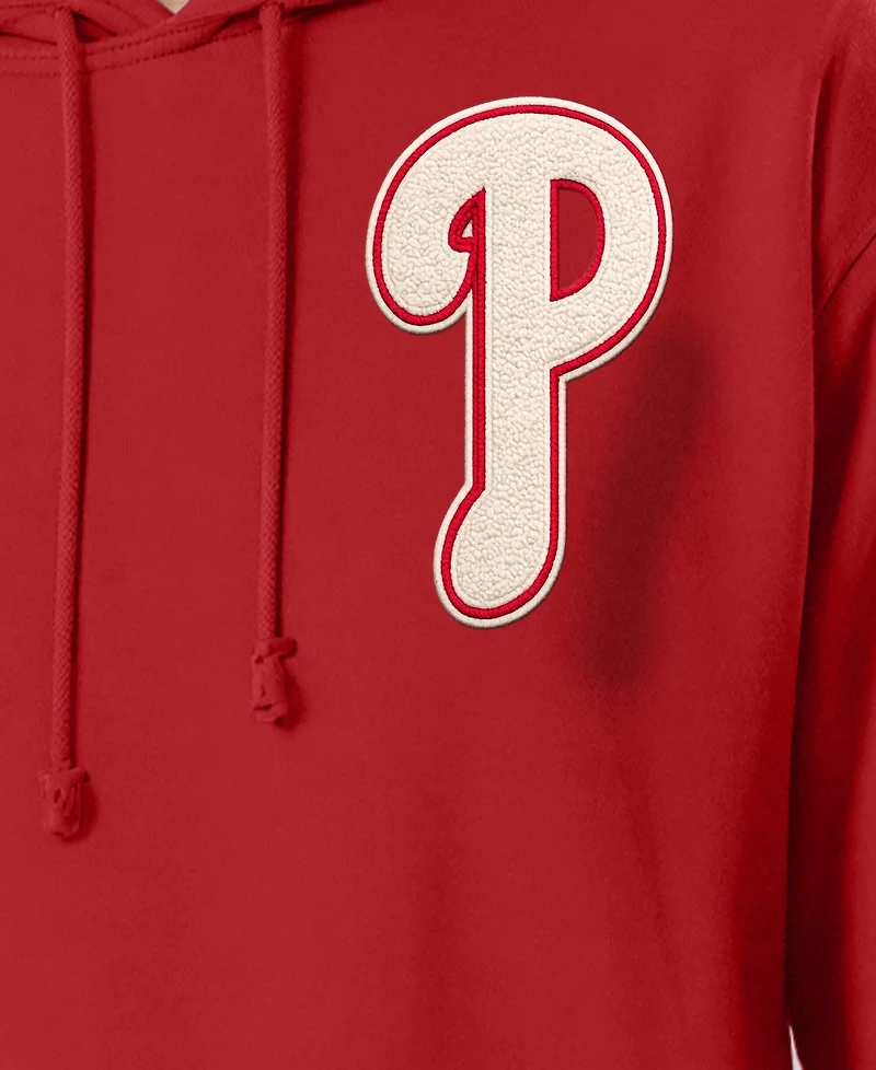 Champion Men's Red Philadelphia Phillies Reverse Weave Chenille Hoodie