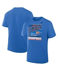 Fanatics Men's Blue Oklahoma City Thunder 2026 Western Conference Champions Stacked Block T-Shirt