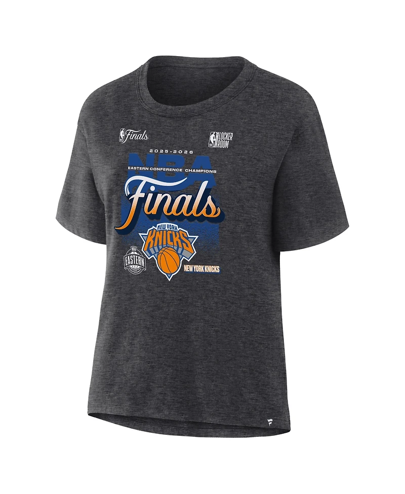 Fanatics Women's Charcoal New York Knicks 2026 Eastern Conference Champions Locker Room T-Shirt