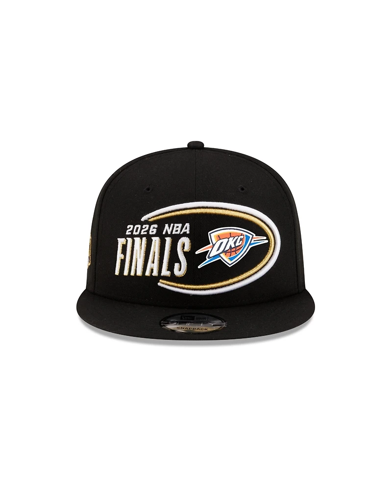New Era Men's Black Oklahoma City Thunder 2026 Western Conference Champions Locker Room 9FIFTY Snapback Hat
