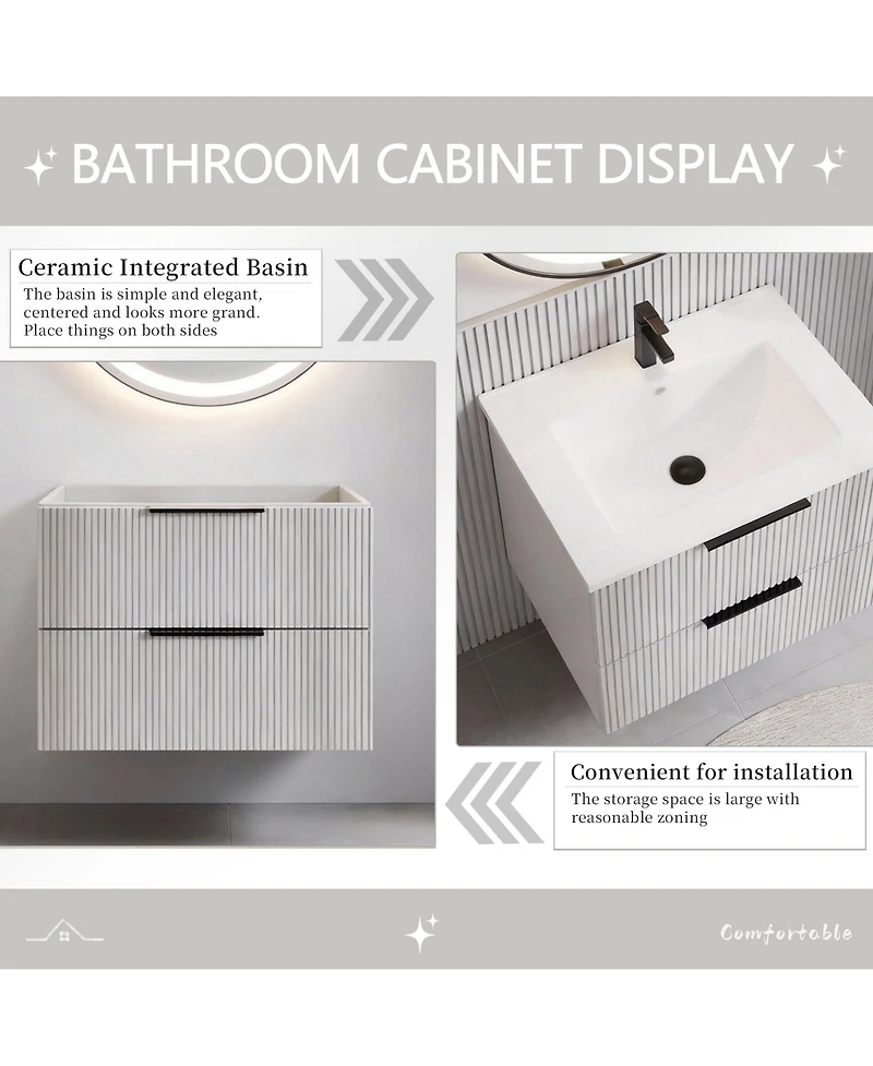 Busdays 24 Inch Bathroom Vanity No Sink Included Storage Cabinet
