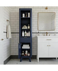 Phying 68" H Tall Bathroom Storage Cabinet with Adjustable Shelves and One Drawer and Door, Storage Cabinet for Bathroom, Living Room