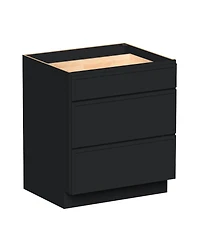 Boyel Living 30 Inch Wide 3-Drawers Base Cabinets, Ready to Assemble Kitchen Cabinet with Solid Wood Frame, Soft-Close Slides and Hinges